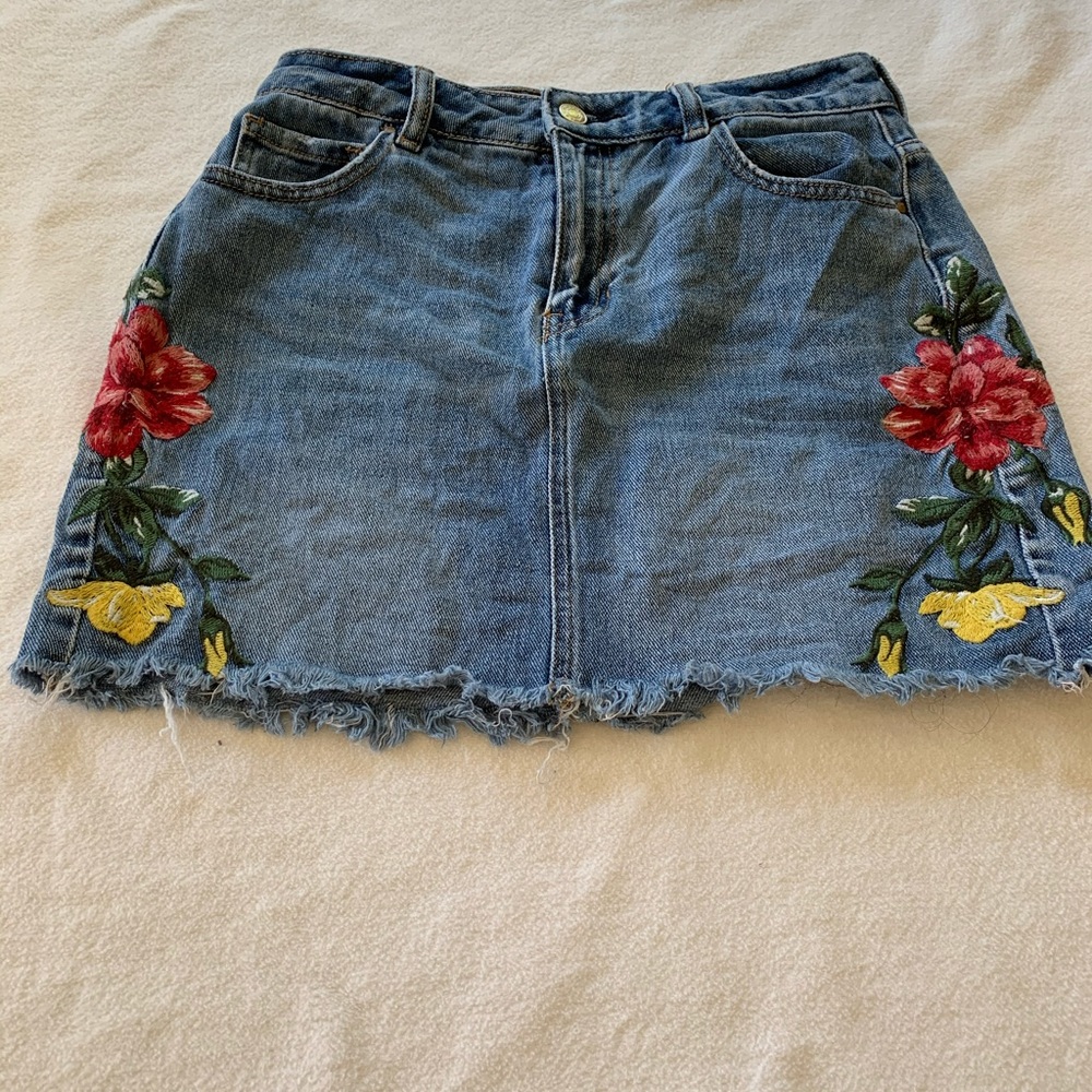 PACSUN bohemian jean mini-skirt